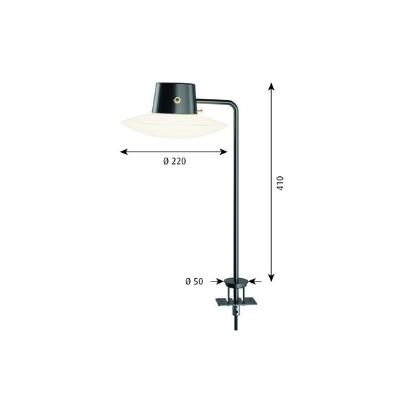 AJ Oxford Table Lamp, opal, Louis Poulsen