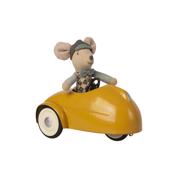 Mouse&nbsp;Car&nbsp;with Garage, yellow, Maileg