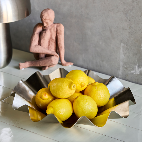 Bowl, HDFlood, Brushed silver finish, House Doctor