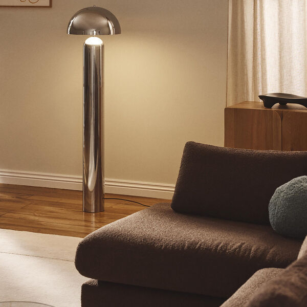 Walter Retro Floor Lamp, chrome, Westwing Collection