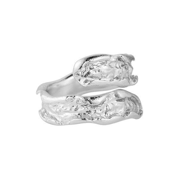 Delilah foil ring  1&frac12; around, silver plated, Pure by Nat