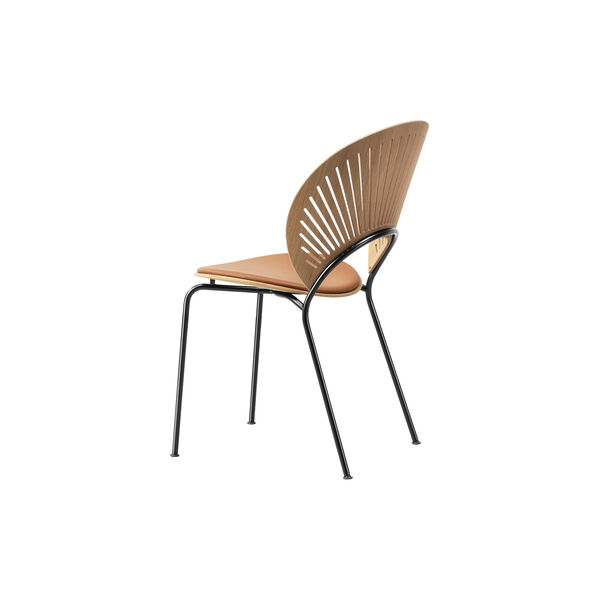 3396 Trinidad Chair with Seat Upholstery, oiled oak/cognac/black, Fredericia Furniture