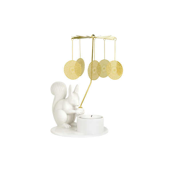 Winter Stories Squirell With Angel Chime Tealight Holder, Dottir Nordic Design