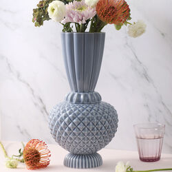 Samusrium Jumbobell vase, blue/grey, Dottir Nordic Design
