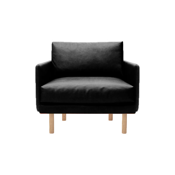 Emo Lounge Chair, SemiAni Black/naturolieret eg, Bruunmunch Furniture
