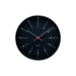 Bankers Wall Clock, black, Arne Jacobsen Clocks