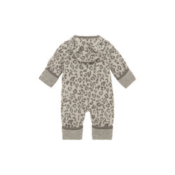 Pram Suit Ears Wool Fleece Jacquard, camel melange, HUTTEliHUT
