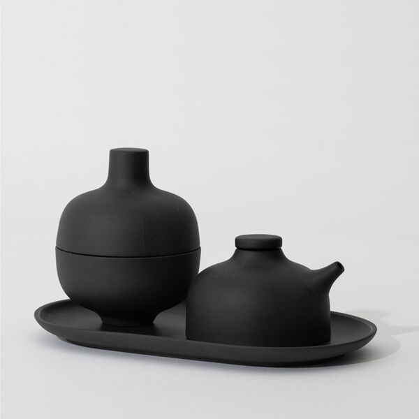 Sand Secrets Soy Pot, black clay Sand Secrets Soy Pot, black clay, Design House Stockholm