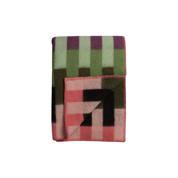 ÅSMUND BOLD Throw, pink/green ÅSMUND BOLD Throw, pink/green, Røros Tweed