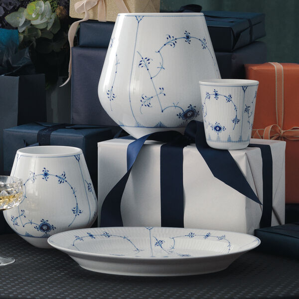 Blue Fluted Plain Vase 20.5 cm, Royal Copenhagen