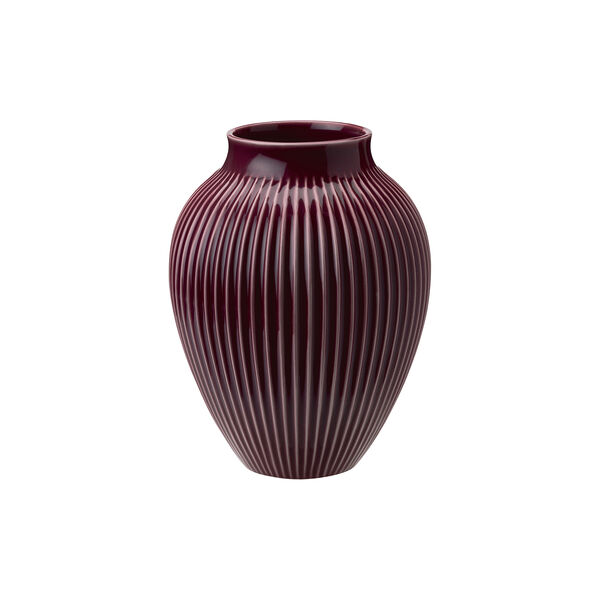 Knabstrup vase ripple, berry, Knabstrup Keramik