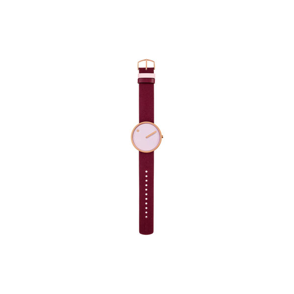 Picto Wrist Watch, dusty rose pink/burgundy red, Picto