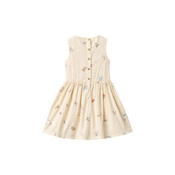 Dress Thelma, ivory embroidery flowers, Wheat