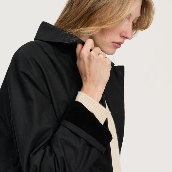 Noor Coat Oilskin, black, Aiayu