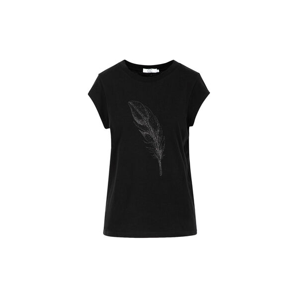 CC Heart FEATHER tee, black CC Heart FEATHER tee, black, Coster Copenhagen