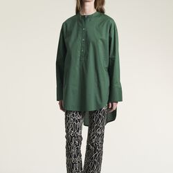 Core cotton shirt tunic, deep grass green, BITTE KAI RAND