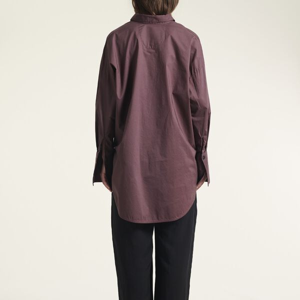 Core cotton big shirt, raisin, BITTE KAI RAND