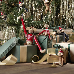 Monkey Christmas Jumper 2024 small teak/limba, Kay Bojesen Denmark