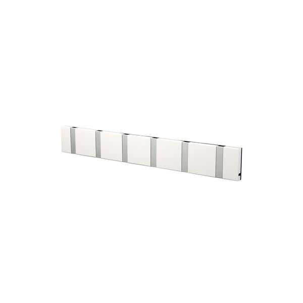 KNAX Horizontal 6 Coat Rack, white/grey, LoCa