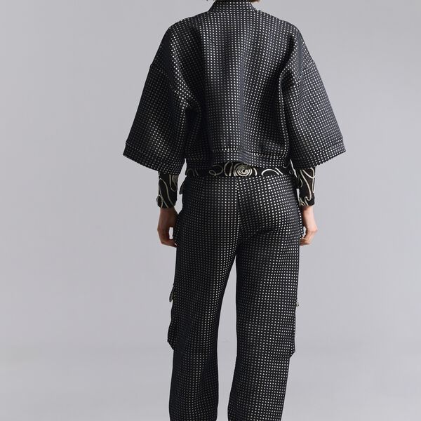 Scuba tiles bomber jacket, black/ivory scuba tiles Scuba tiles bomber jacket, black/ivory scuba tiles, BITTE KAI RAND