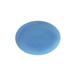 Rhombe Color Oval Serving Dish, blue, Lyngby Porcelæn