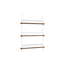 Magazine Shelving Medium, smoked oak/white, MOEBE