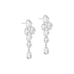 Josie long post earrings, silver plated, Pure by Nat