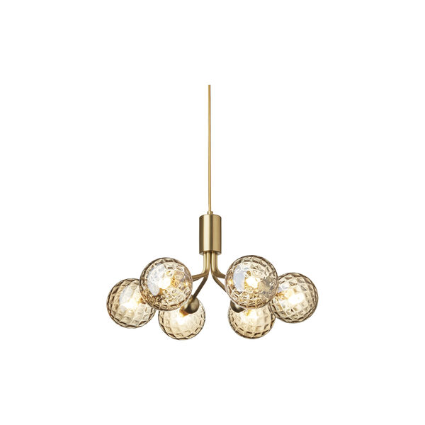 Apiales 6 Pendant, brushed brass/optic gold, Nuura