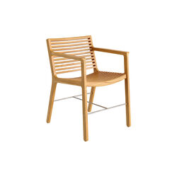 OUTDOOR RIB Dining Chair with Armrest, Sibast Furniture