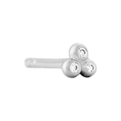Orbit Dot Stud Earring, white gold, Ro Copenhagen
