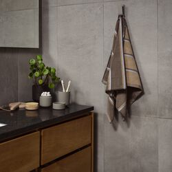 Sauna Towel, taupe/camel/sky blue, Zone Denmark