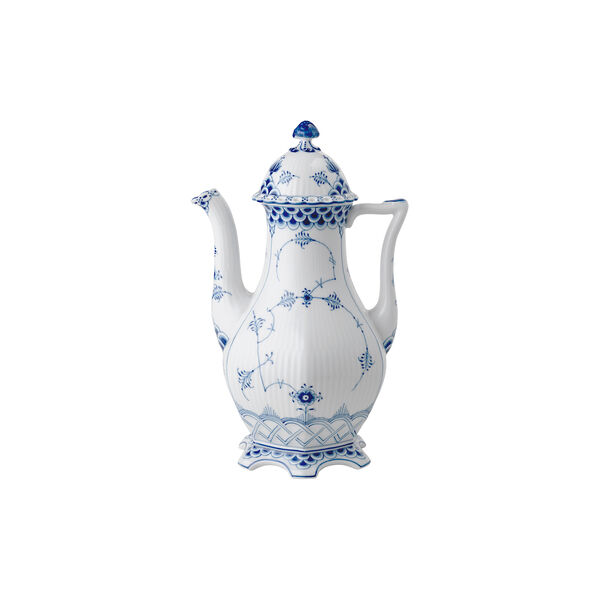 Blue Fluted Full Lace Coffee Pot 100 cl, Royal Copenhagen
