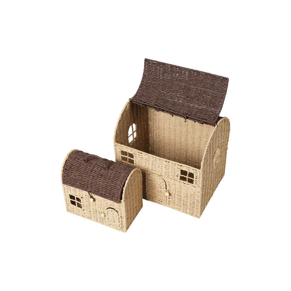Casu Storage Houses | Set Of 2 | Natural/Dark Brown | Storage, Ferm Living