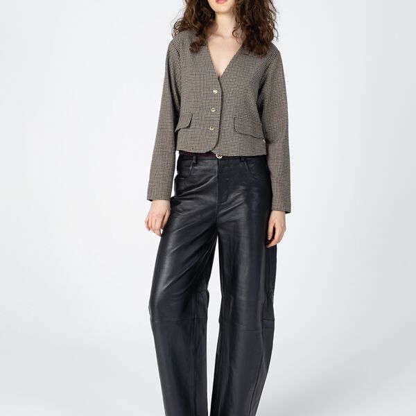 Check jacket, black/ sand mix, Coster Copenhagen