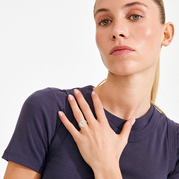 AJANI ring, silver plated, Pilgrim