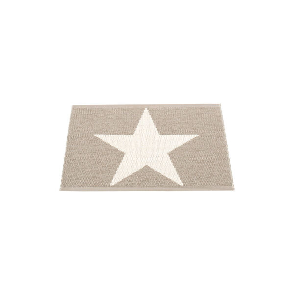 Viggo Plastic Rug, mud/vanilla, Pappelina