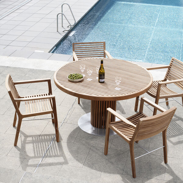 OUTDOOR RIB Round Dining Table &Oslash; 130 cm, Sibast Furniture