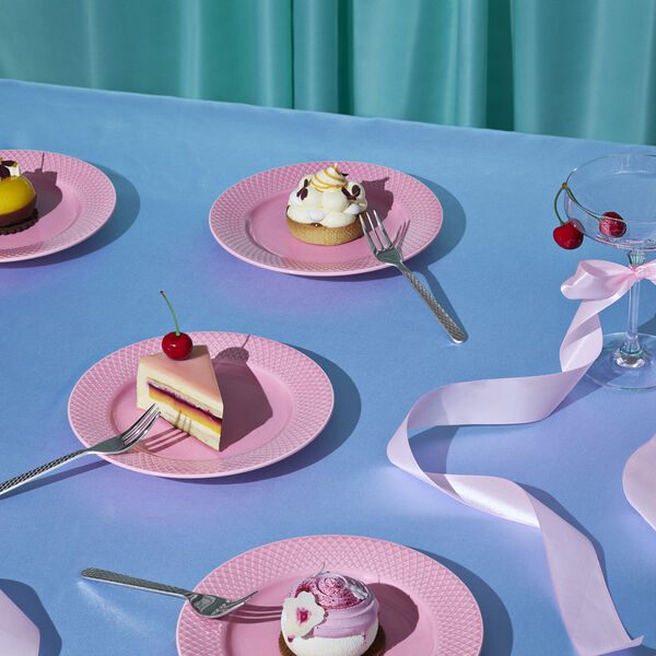 Rhombe Cake fork 4 pcs., Lyngby Porcel&aelig;n