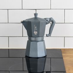 Moka Exclusive Full Induction Espresso Maker 6 cups, grey, Bialetti