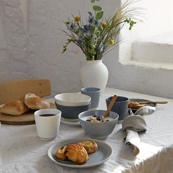 Colorit Plate Ø 19 cm, grey Colorit Plate Ø 19 cm, grey, Knabstrup Keramik