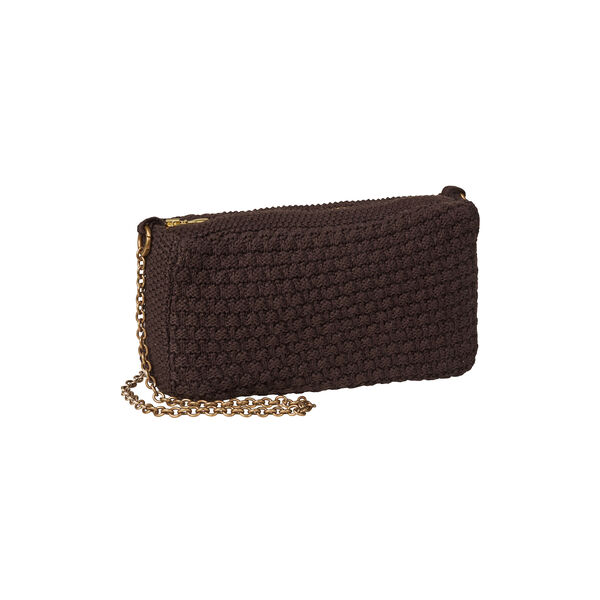 Knitted Chain Clutch Petra | Choclate, By LOHN