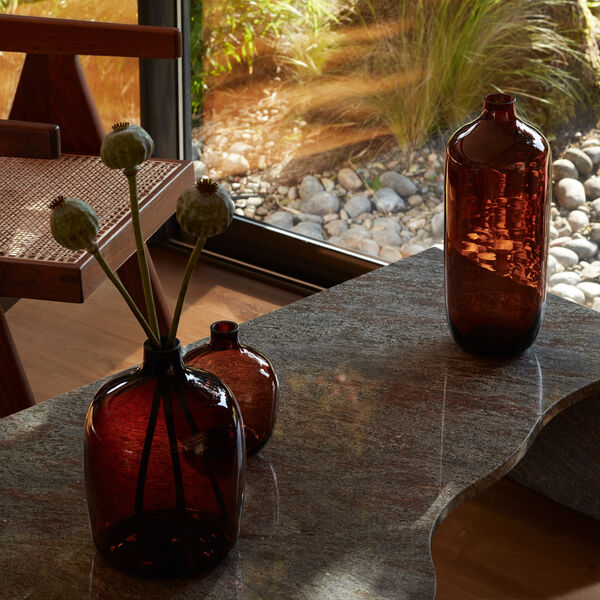 Vessel Vase, peat brown, LSA International