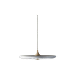 Soleil Pendant with Paper Shade, silver cloud/oak, LE KLINT