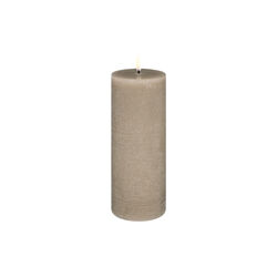 LED Pillar Candle 20 cm, sandstone, Uyuni Lighting