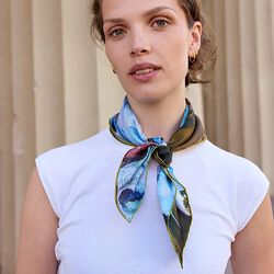 PAINTED&nbsp;ROSES&nbsp;Scarf, blue, Bella Ballou