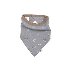 STARS Muslin Bib 2-pack, jasmin blue/balsam cream/walnut, Müsli by Green Cotton