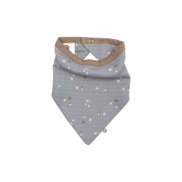 STARS Muslin Bib 2-pack, jasmin blue/balsam cream/walnut, Müsli by Green Cotton