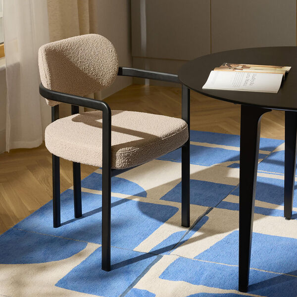 Adrien Arm Chair, boucl&eacute; beige, Westwing Collection