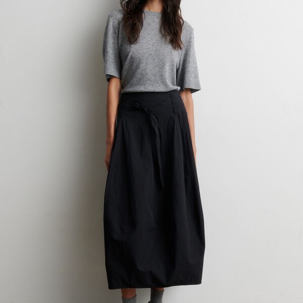 Amala Knit SS O-Neck, mid grey melange, Second Female