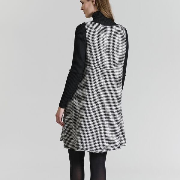 Chesu Sleeveless Dress, black/ivory pepita, BITTE KAI RAND